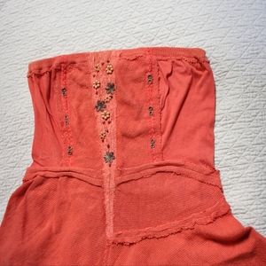 Free People Embellished Strapless Top